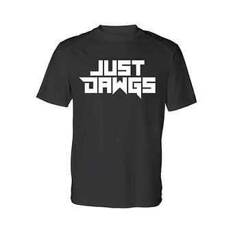 JUST DAWGS Training Dri-Fit Shirt, Color: Black and White, Size: YXL