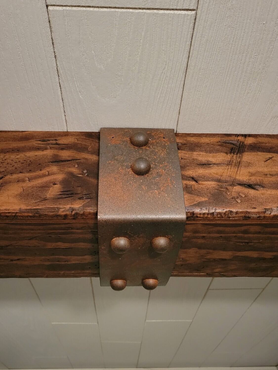 4 in. Faux Textured Rusted Steel