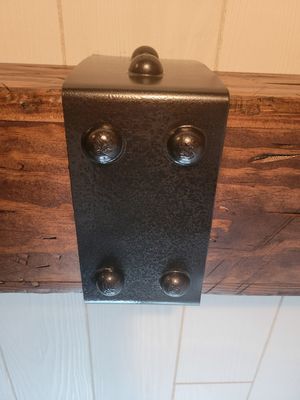 4 in. Faux Hammered Black Steel