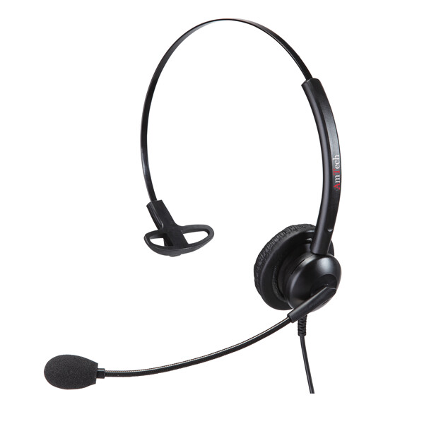 Amtech Wired Headset with Quick Disconnect Cable for Grandstream Phones