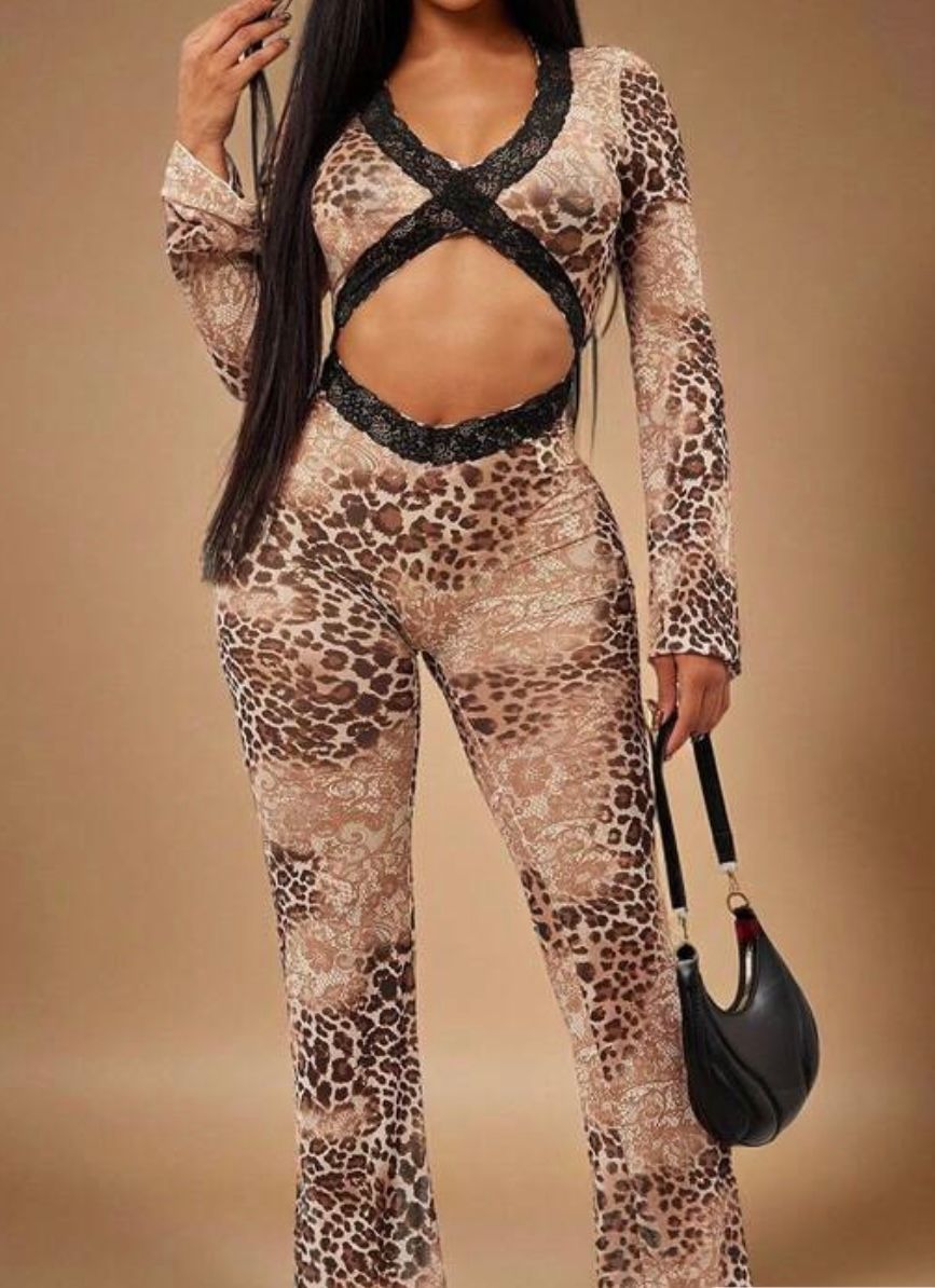 Cheetah Print Jumpsuit