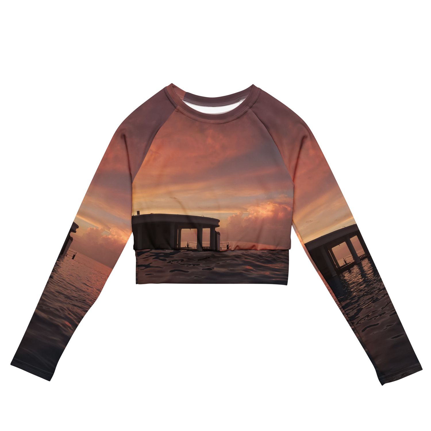 City Glory- Montego Bay Moments long-sleeve crop top