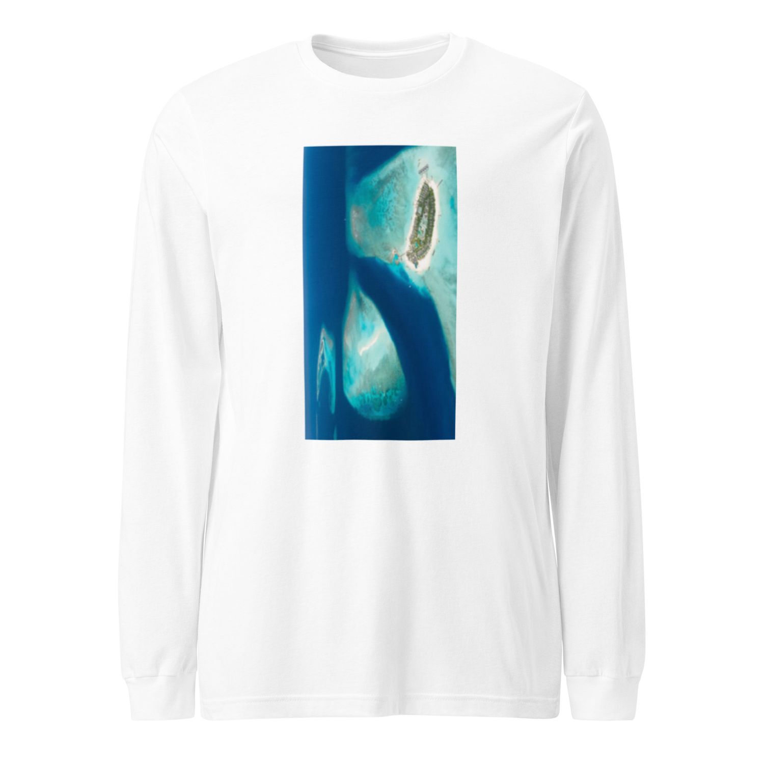 City Glory-Maldives Abstract Unisex Long Sleeve Tee (w/Psalm 19:1-2 on back)