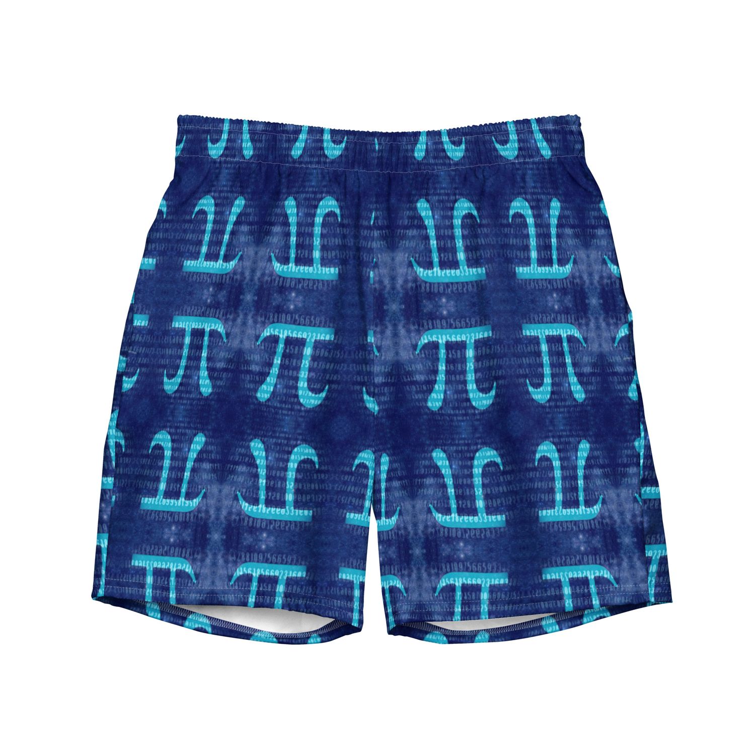 City Glory-Pi Abstract (Blue) All-Over Print Swim Trunks