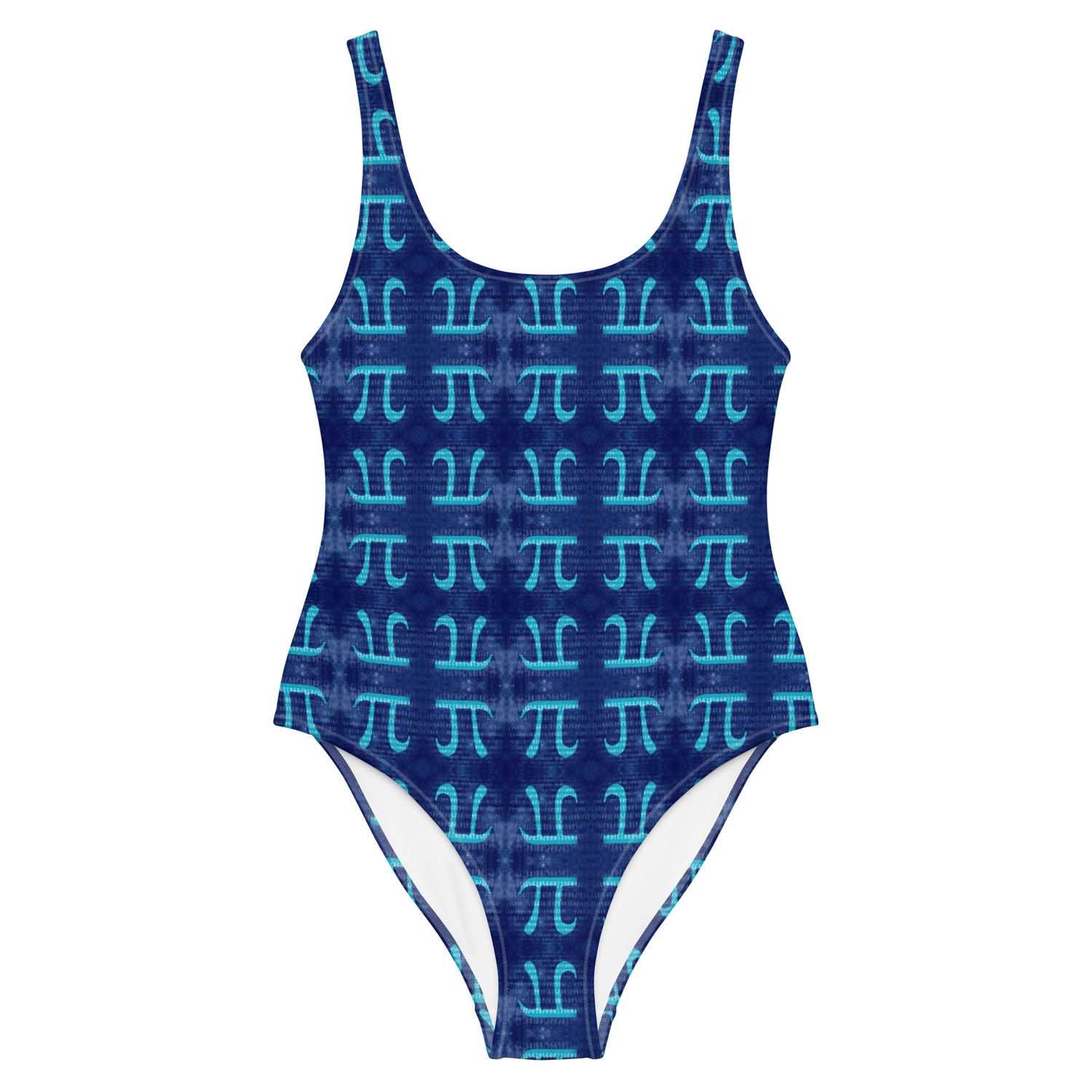 City Glory-Pi Abstract (Blue) One-Piece Swimsuit