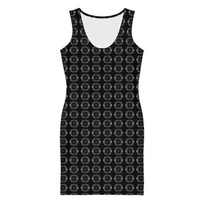City Glory-Paris Black Diamond Abstract Bodycon dress