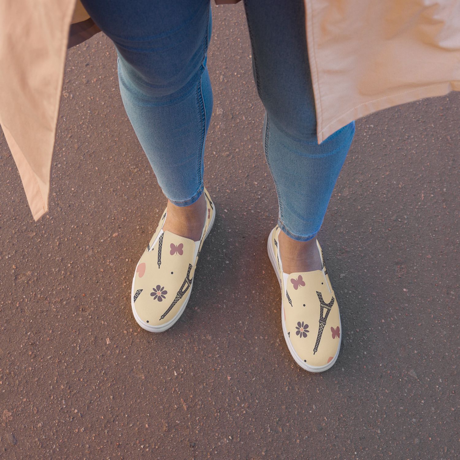 City Glory-Paris Eiffel Moments (Women’s slip-on canvas shoes)