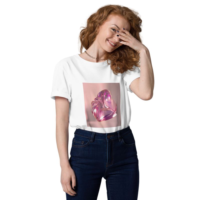 City Glory-Paris Pink Diamond Abstract w/scripture (Unisex organic cotton t-shirt)