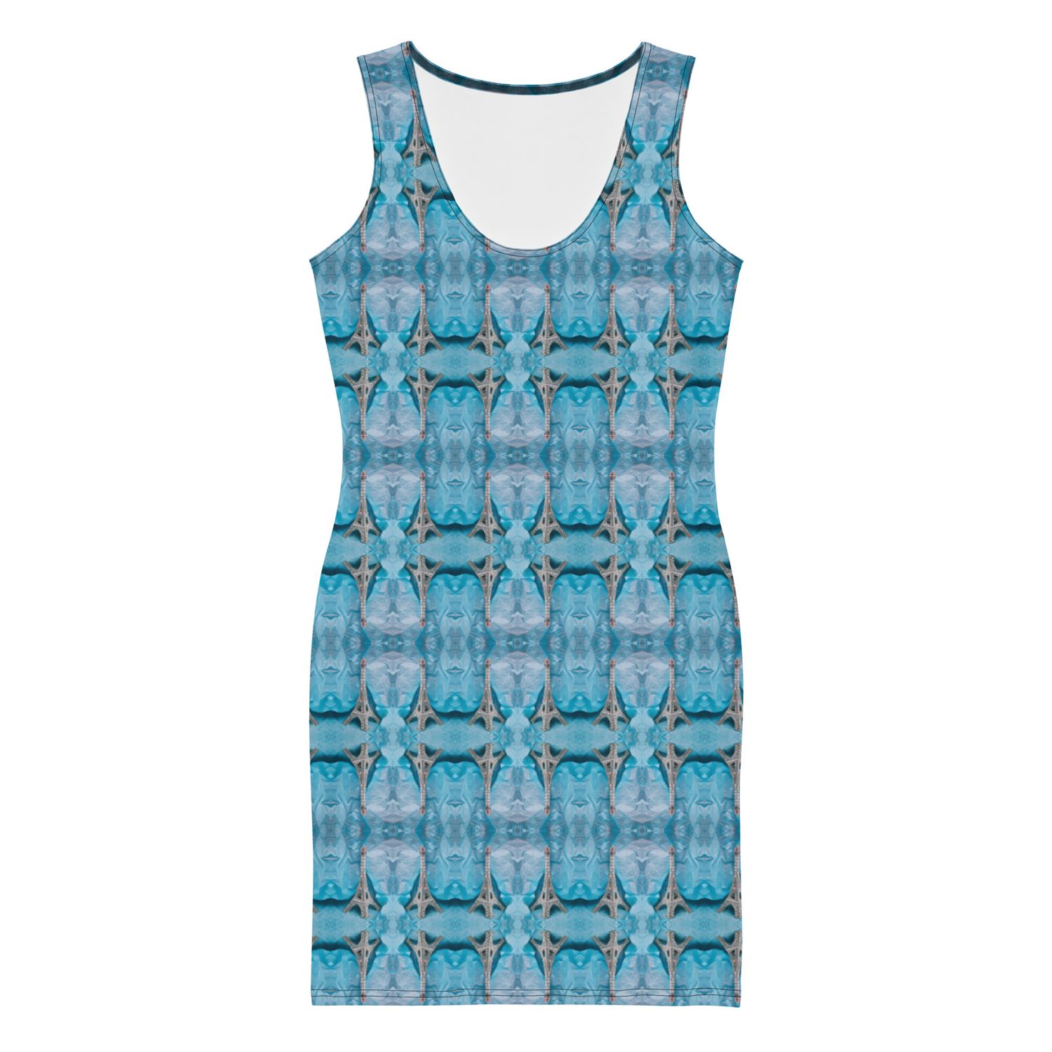 City Glory-Paris Diamond Eiffel Motif (Bodycon dress)