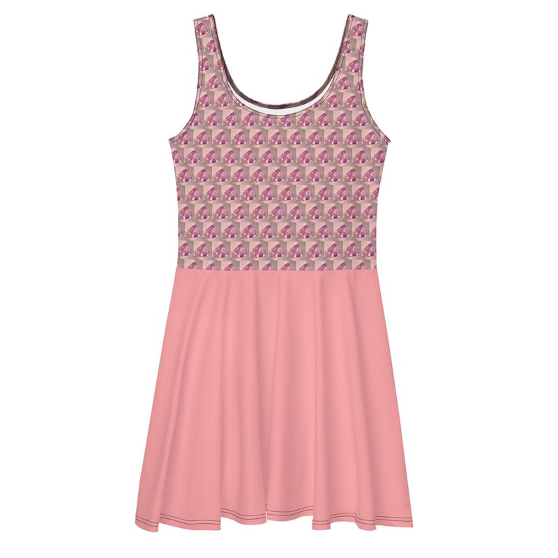 City Glory-Paris Pink Diamond Motif (Skater Dress)