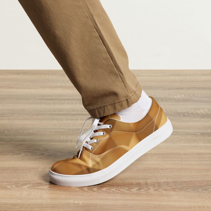City Glory-Dubai Pyramid Motif (Men’s lace-up canvas shoes)