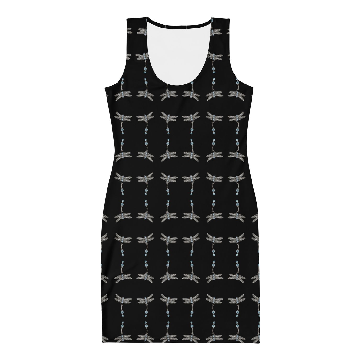 City Glory-Chicago Dragonfly Motif Bodycon dress