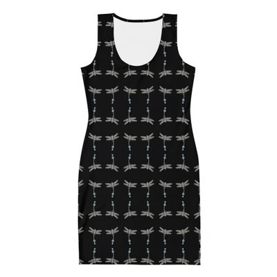 City Glory-Chicago Dragonfly Motif Bodycon dress