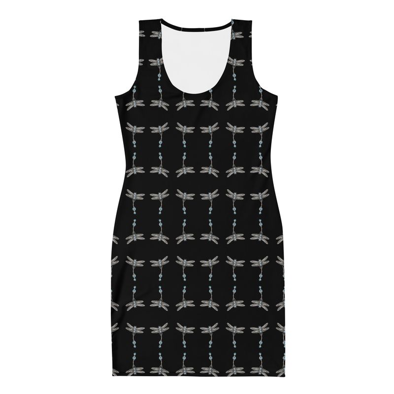 City Glory-Chicago Dragonfly Motif Bodycon dress