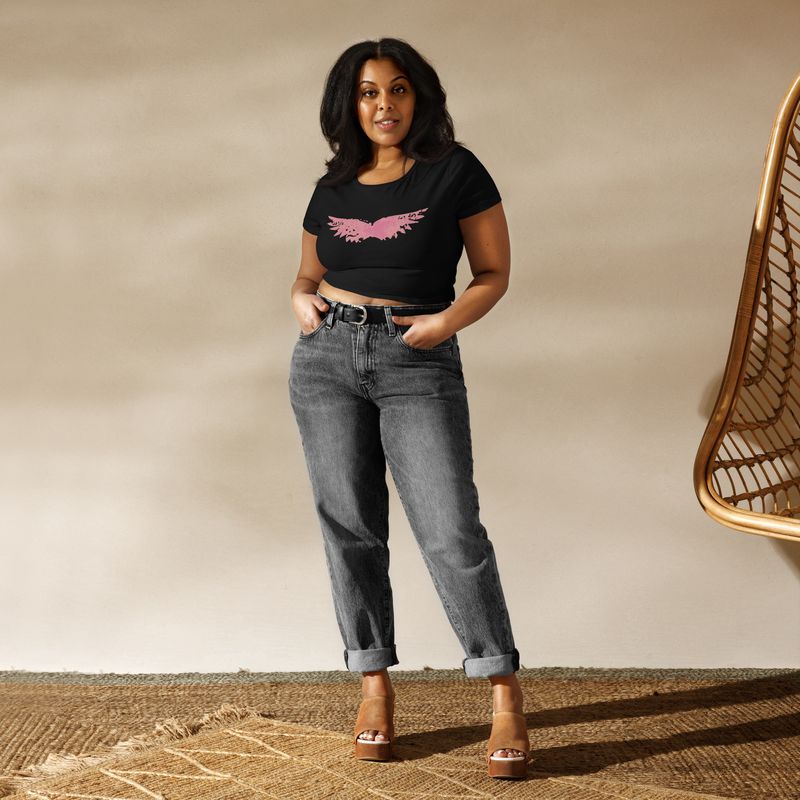 City Glory- Los Angeles Wings Motif (w/Hebrews 13:2) Women’s Crop Tee