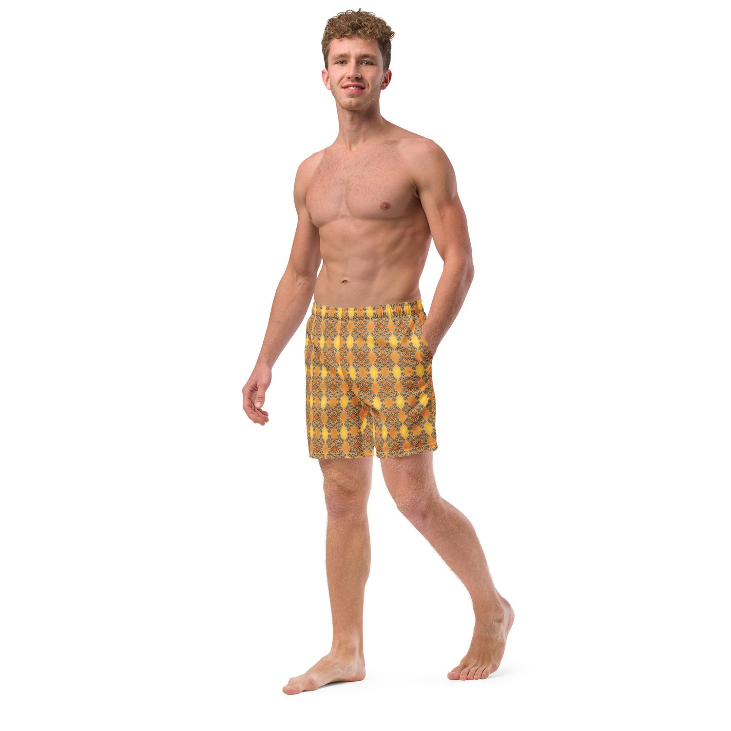 City Glory- G-Clef Love Abstract All-Over Print Swim Trunks