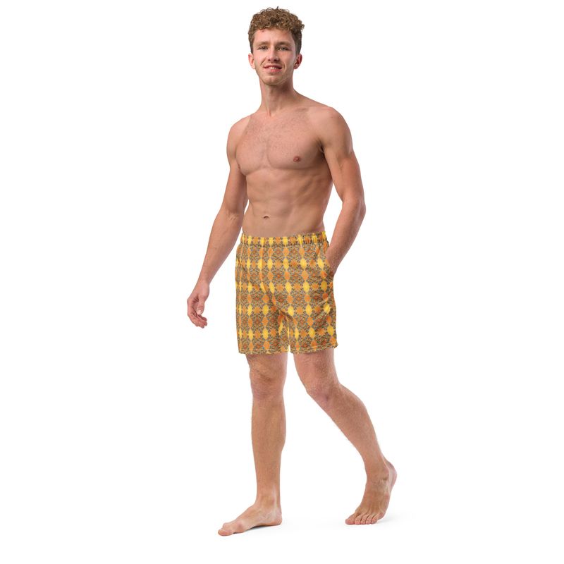 City Glory- G-Clef Love Abstract All-Over Print Swim Trunks