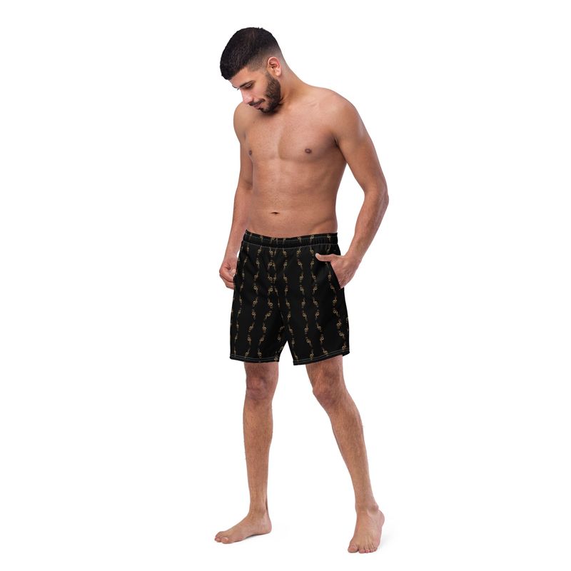 City Glory-G-Clef Love Abstract All-Over Print Swim Trunks