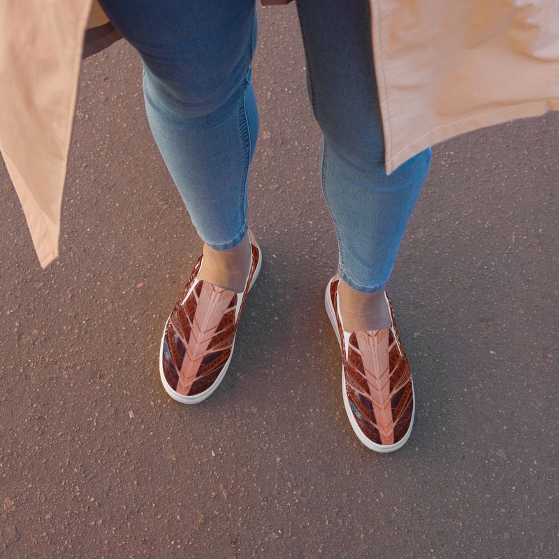 City Glory-Tokyo Tower Motif Women’s slip-on canvas shoes