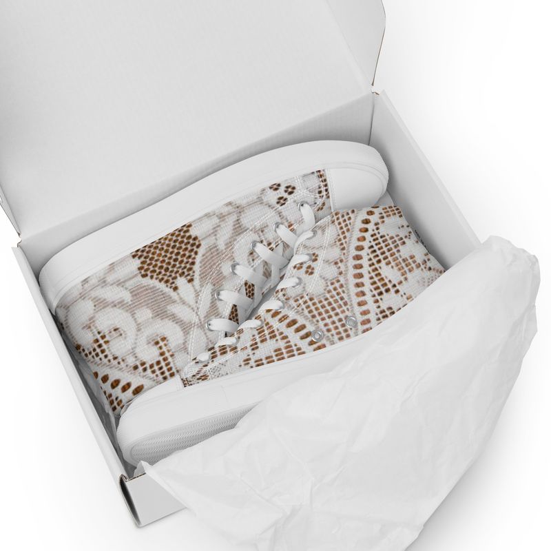 City Glory-Cancun Lace Motif Women’s high top canvas shoes