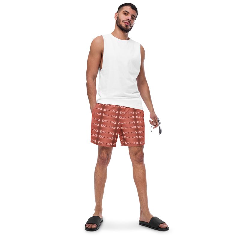 City Glory-Infinity Abstract (Rose Gold) All-Over Print Swim Trunks