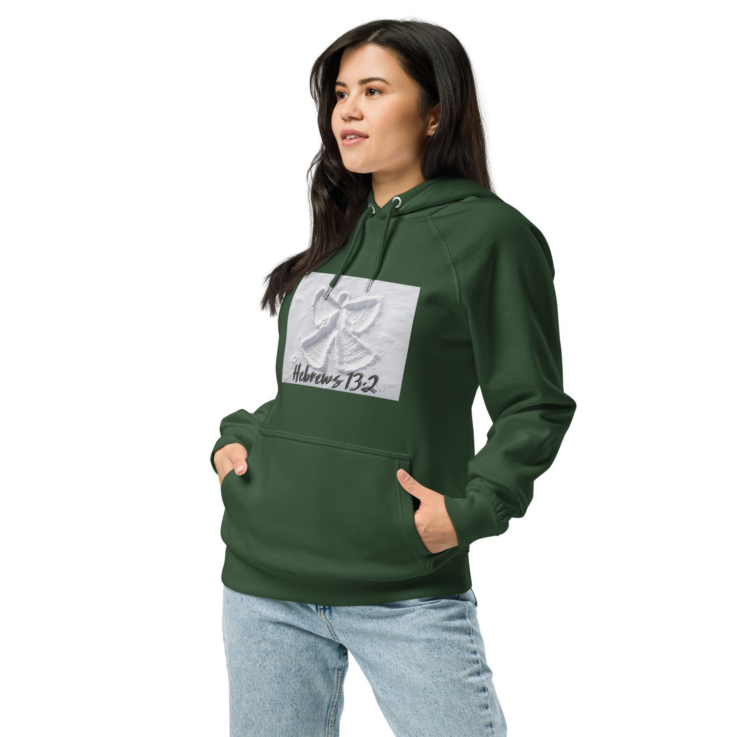 City Glory-Chicago Snow Angel Moments Unisex eco raglan hoodie
