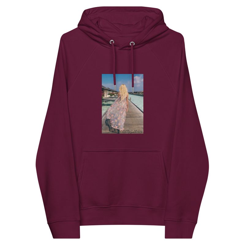 City Glory-Maldives Life Moments Unisex eco raglan hoodie