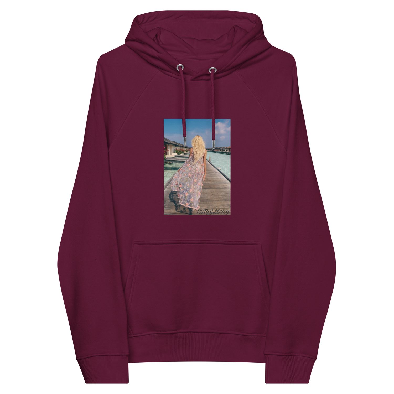 City Glory-Maldives Life Moments Unisex eco raglan hoodie