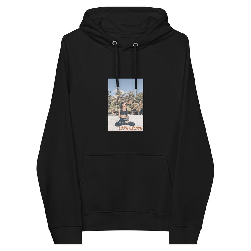 City Glory-Maldives Meditation Moments Unisex eco raglan hoodie