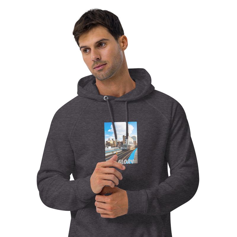 City Glory-New York Train Moments Unisex eco raglan hoodie