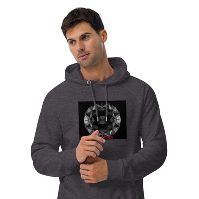 City Glory- Paris Black Diamond Abstract (Unisex eco raglan hoodie)