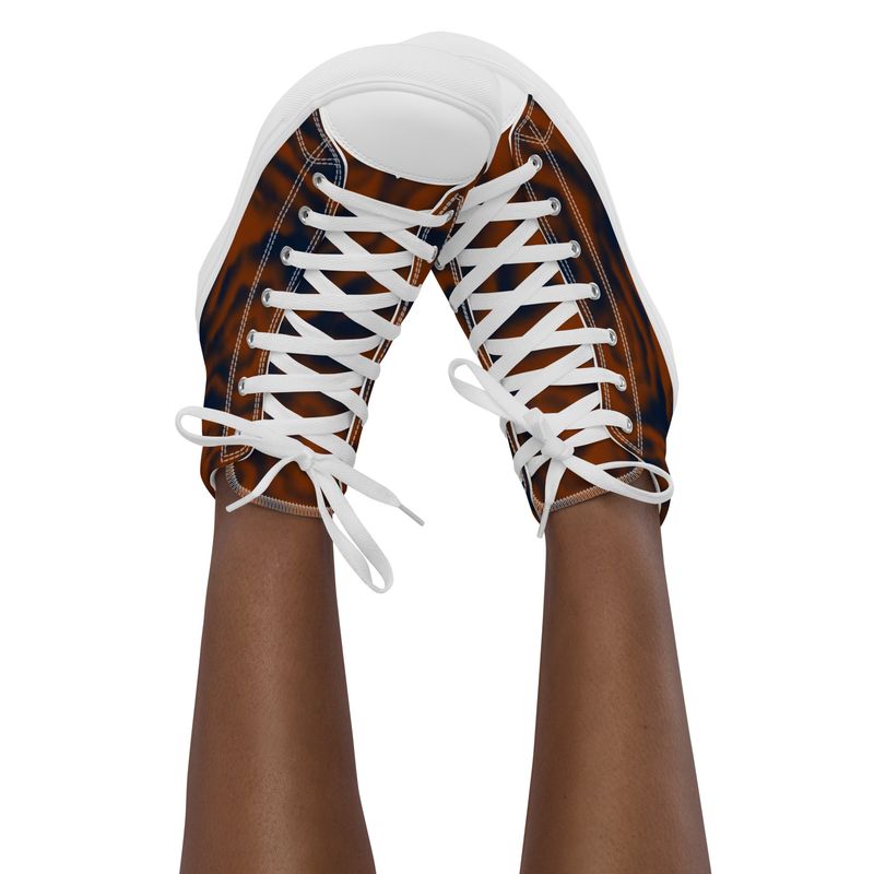 City Glory-Rio Grande Valley Ocelot Motif Women’s high top canvas shoes
