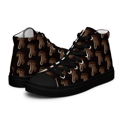 City Glory-London Pi Motif Women’s high top canvas shoes