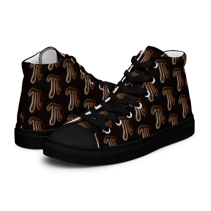 City Glory-London Pi Motif Women’s high top canvas shoes