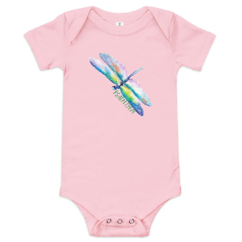 City Glory-Dragonfly Moments (Psalm 139:14) Baby short sleeve one piece