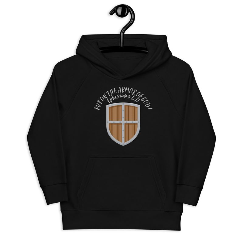 City Glory- Armor of God Moments (Ephesians 6:11) Kids eco hoodie