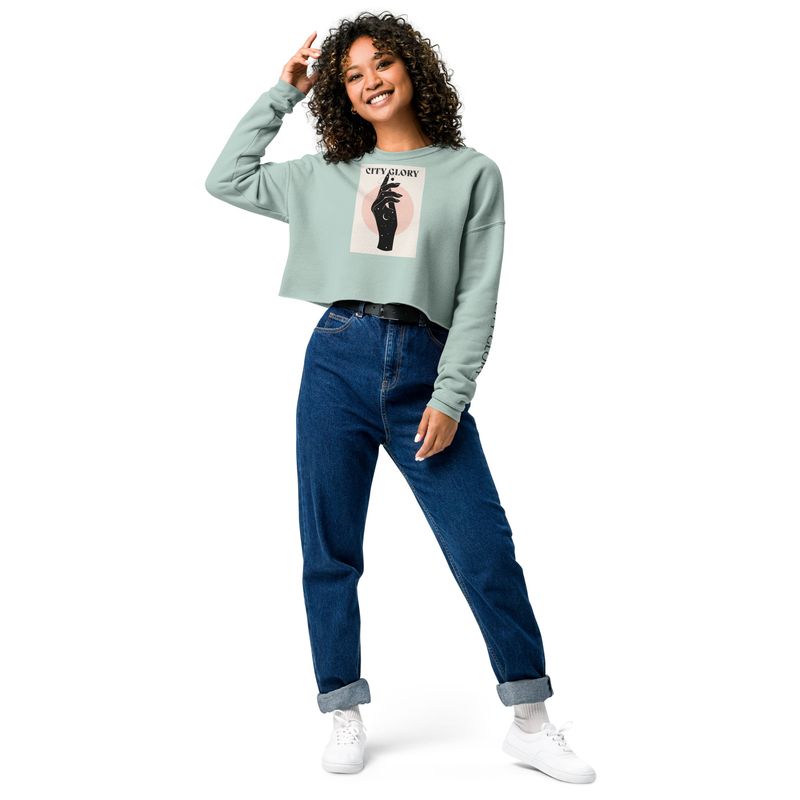 City Glory-Power Motif (Crop Sweatshirt)