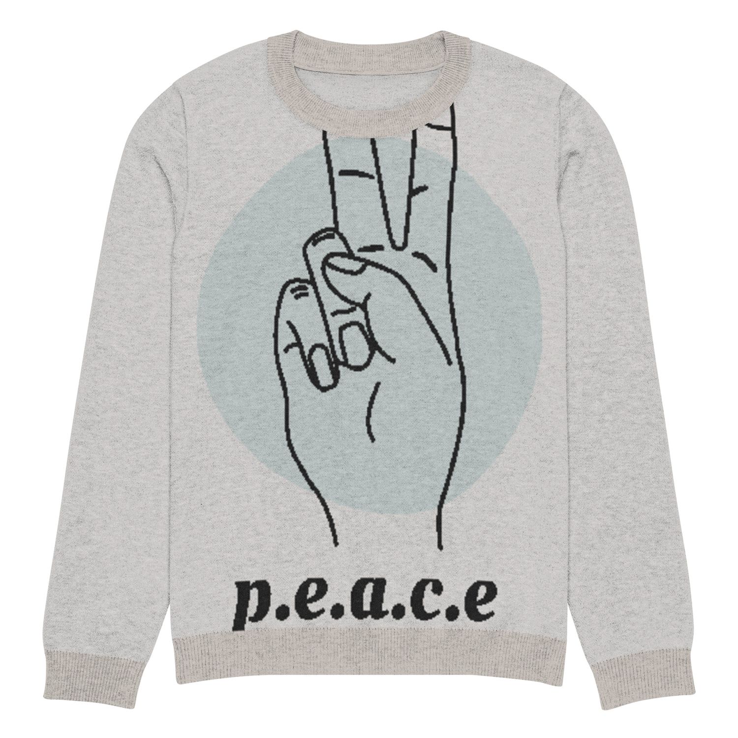 City Glory-Peace Moments Knitted crew neck sweater