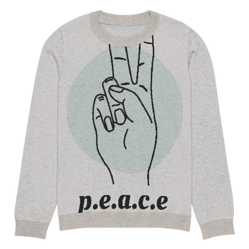 City Glory-Peace Moments Knitted crew neck sweater