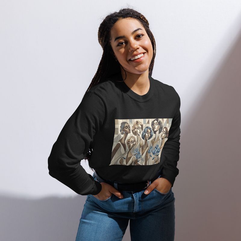 City Glory-Ebony Bridesmaid Abstract (Garment-dyed heavyweight long-sleeve shirt)