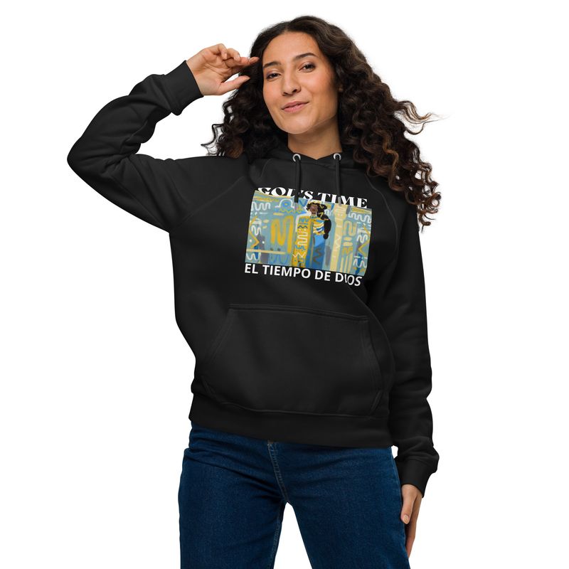 City Glory-God&#39;s Time Moments (Spanish) Unisex eco raglan hoodie