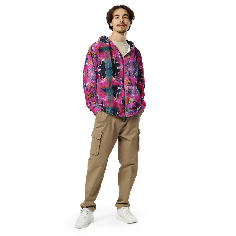 City Glory-Energy in Color Abstract (Unisex zip hoodie)