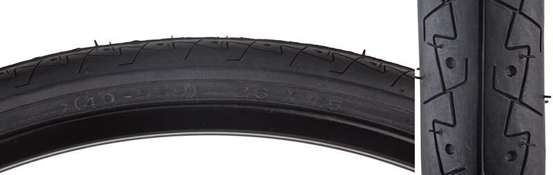 TIRE SUNLT 26x1.5 BK/BK CITY SLICK K154 WIRE