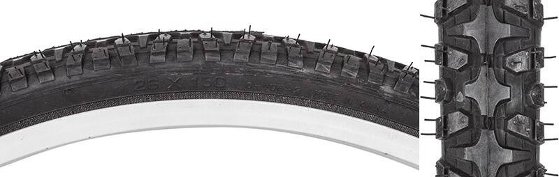 TIRE SUNLT 26x1.5 CST796 BK/BLK WIRE