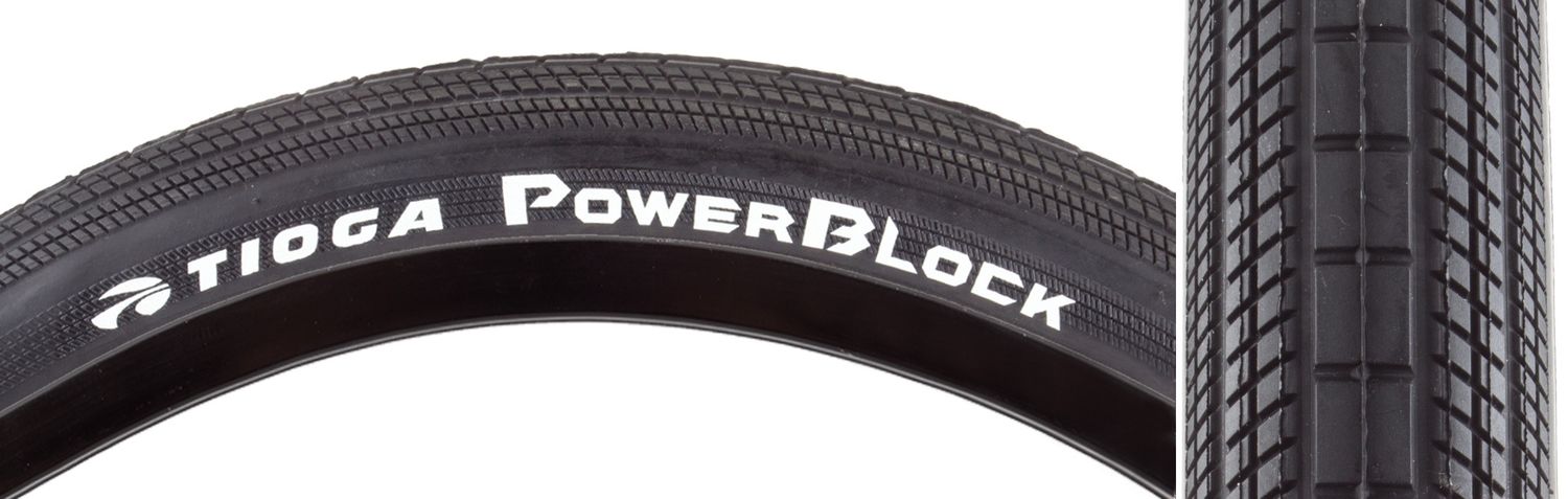TIRE TIOGA POWERBLOCK 24x2.1 WIRE BK