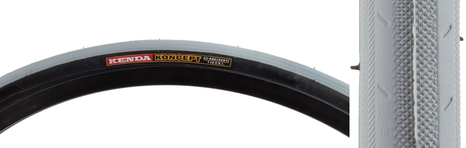 TIRE KEN KONCEPT 24x1 GY/BK WIRE 23-540 110psi K191