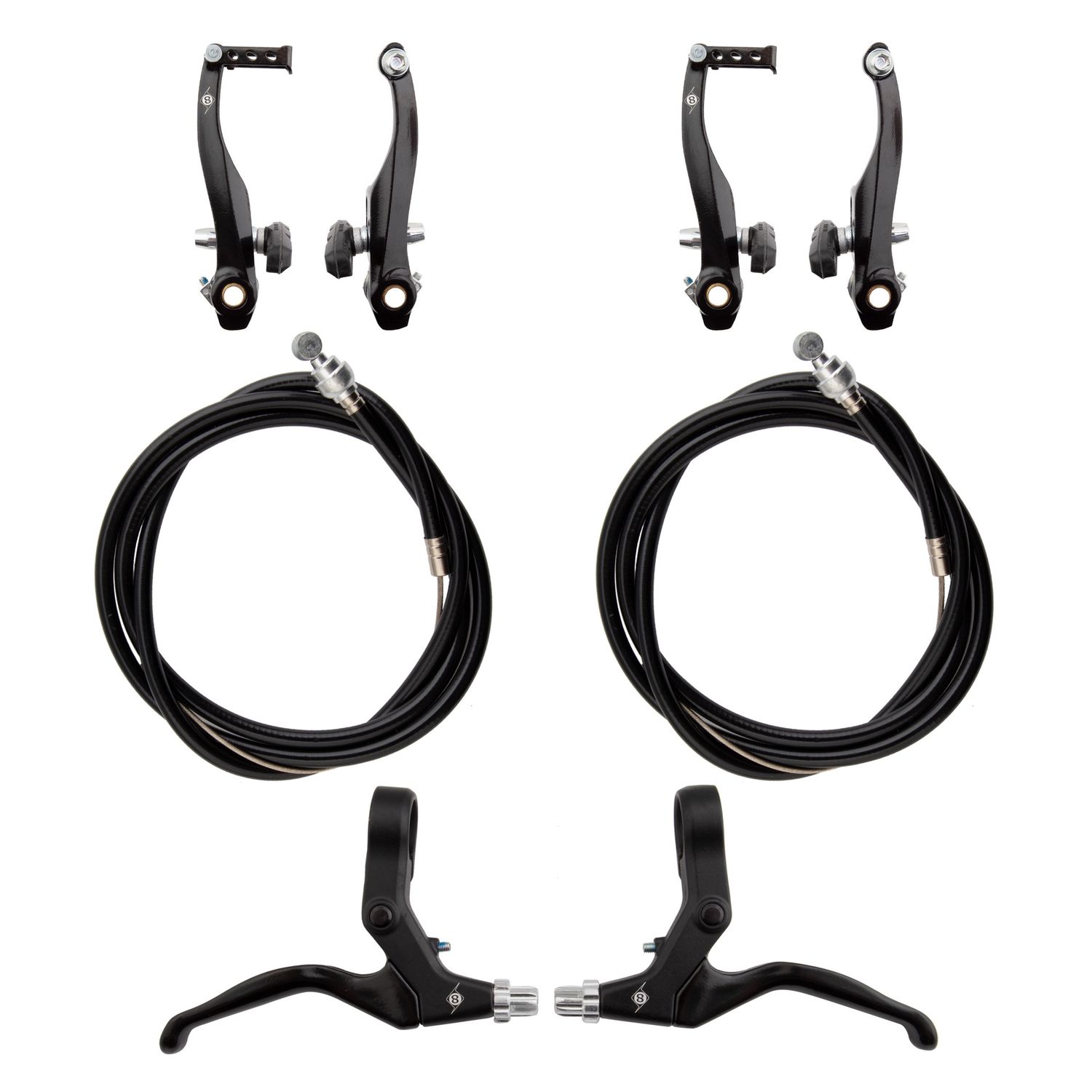 BRAKESET OR8 SPORT COMP V F&amp;R w/LVRS BK