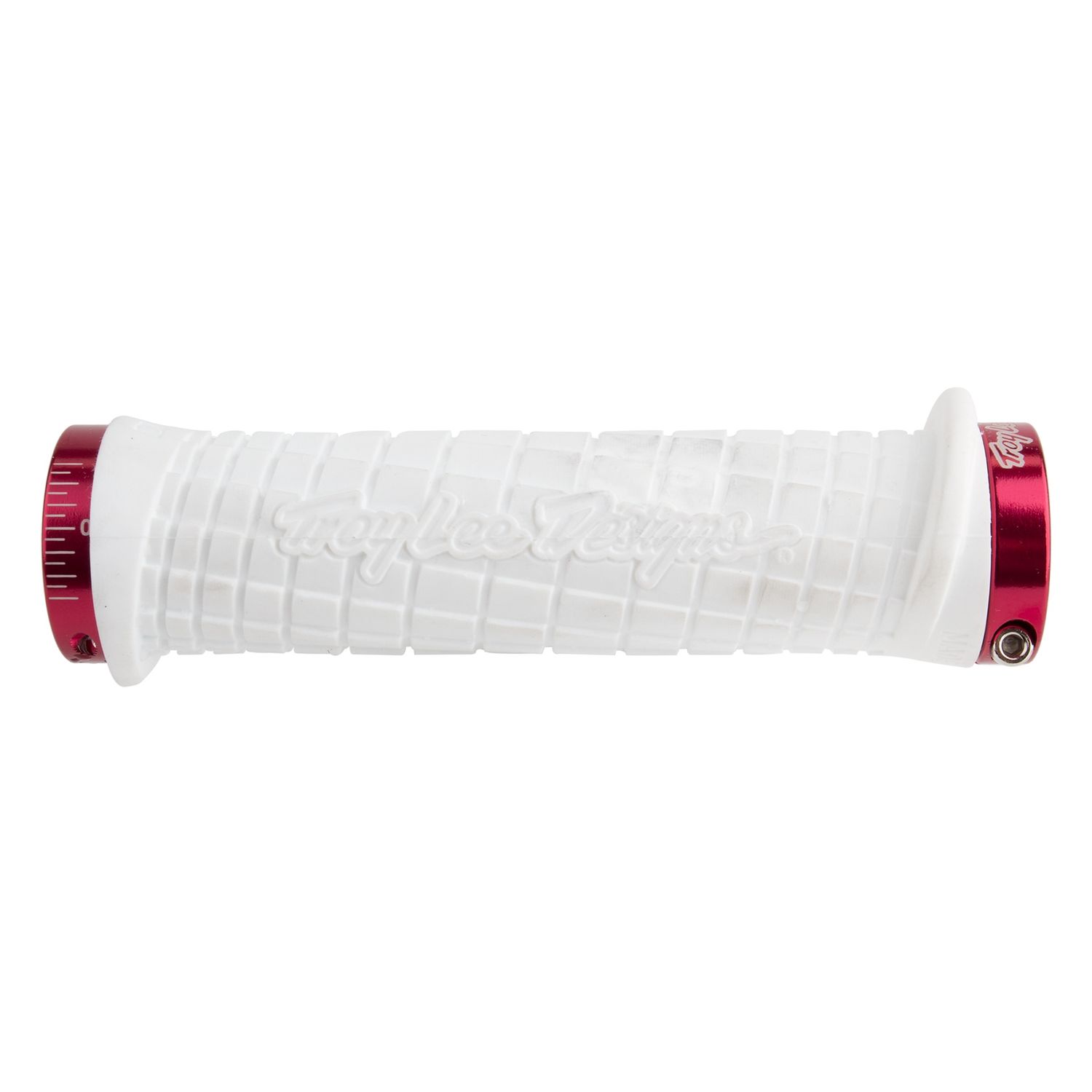 GRIPS ODI LOCKON BONUS MTN TROY LEE WH/RD w/CLAMP