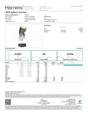 Gold Spectrum THCA 1g Blunt (2pk)(6ct) [wholesale]