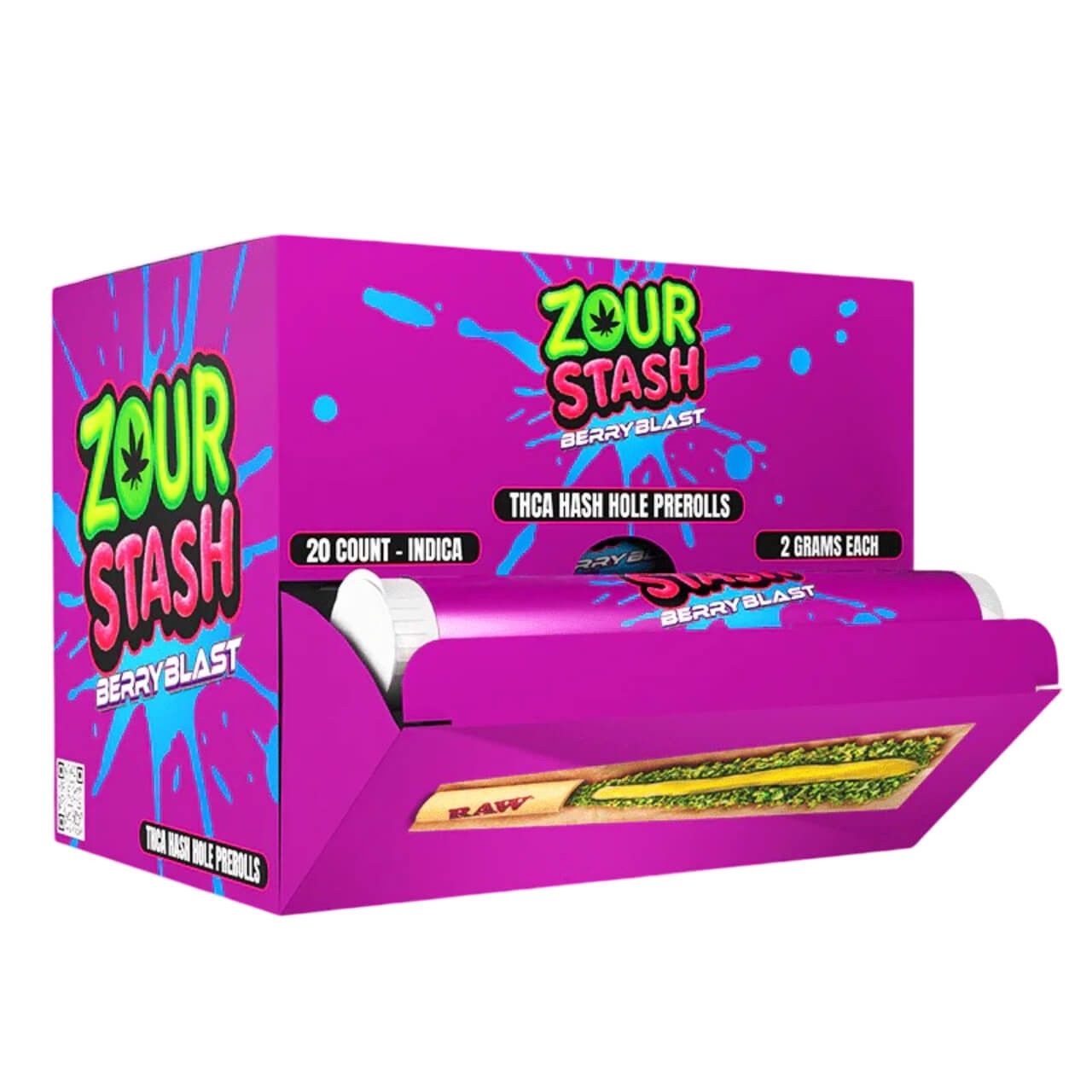 Zour Stash 2g Hash Holes (20 ct) [wholesale], Flavor: Berry Blast